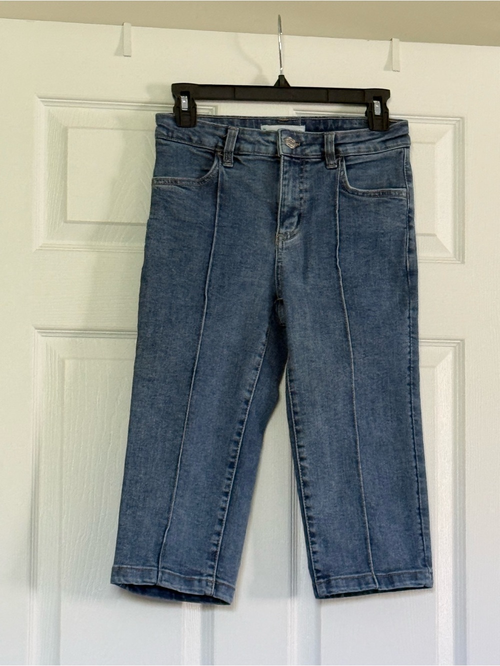 Mango Midwash Blue Women’s Jeans - Straight Crop